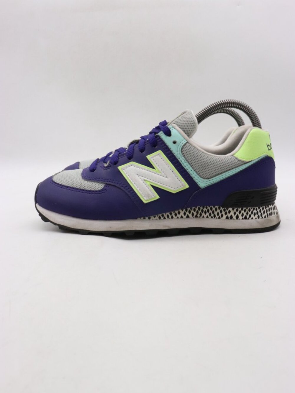 New Balance 574 Virtual Violet Sneakers Women's 8 B Multicolor Leather Shoes - Picture 4 of 9